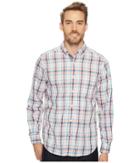 Nautica Long Sleeve Tartan Plaid Shirt (pale Coral) Men's Clothing