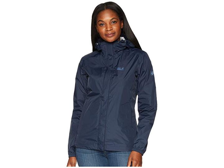 Jack Wolfskin Cloudburst Jacket (midnight Blue) Women's Coat