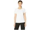 Calvin Klein Pleat Neck Short Sleeve Ity (white) Women's Clothing