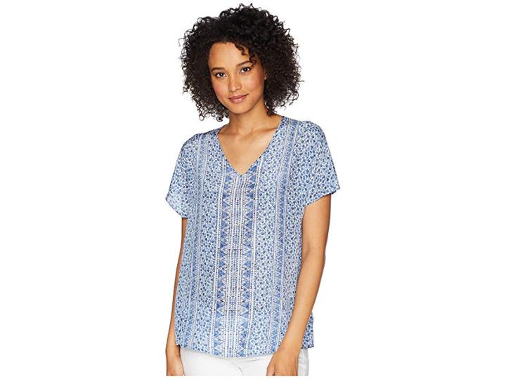 Nic+zoe Silky Sea Tee (multi) Women's T Shirt