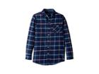 Toobydoo Flannel Shirt (toddler/little Kids/big Kids) (blue Plaid) Boy's Clothing