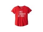 The Original Retro Brand Kids Nice Naughty I Tried Slub Tee (big Kids) (red) Girl's T Shirt