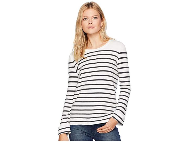 Tribal Long Sleeve Sweater With Lace-up Detail (cream) Women's Sweater