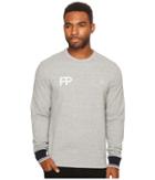 Fred Perry Fp Logo Sweatshirt (vintage Steel Marl) Men's Clothing