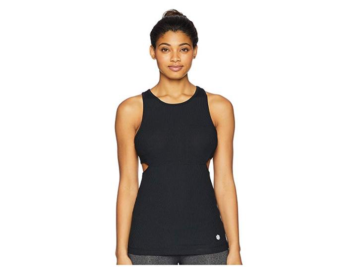 Asics Legends Rib Racer Tank Top (performance Black) Women's Sleeveless