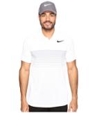 Nike Golf Mobility Speed Stripe Polo (white/black) Men's Short Sleeve Pullover