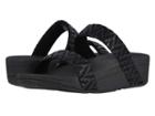 Fitflop Lottie Chevron Slide (black) Women's  Shoes