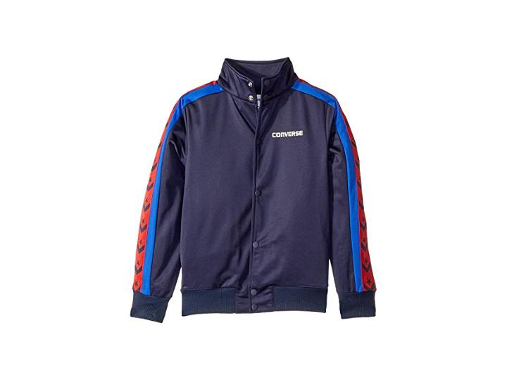 Converse Kids Heritage Warmup Bomber (big Kids) (obsidian) Boy's Coat