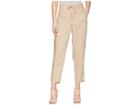 Lauren Ralph Lauren Straight Linen Pants (birch Tan) Women's Casual Pants