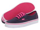 Vans Authentic ((pop) Dress Blues/pink Glo) Skate Shoes