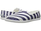 Native Kids Shoes Verona Print (little Kid) (shell White/shell White/regatta Blue Stripe) Girl's Shoes