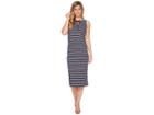 Joules Anita Jersey Tie Neck Dress (hope Stripe French Navy) Women's Dress