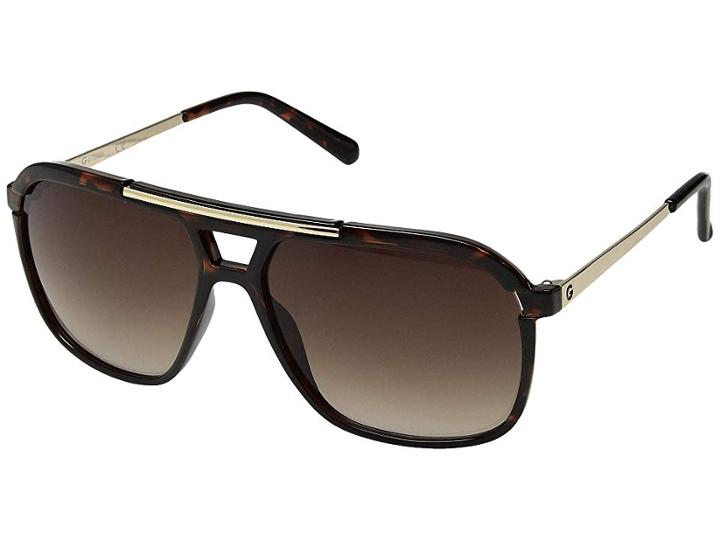 Guess Gg2121 (dark Havana/gradient Brown) Fashion Sunglasses