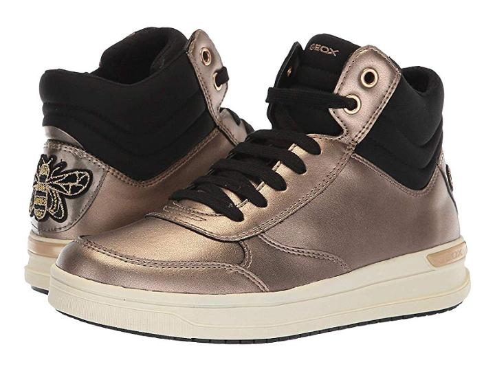 Geox Kids Aveup Girl 10 (big Kid) (dark Gold) Girl's Shoes