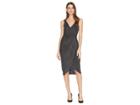 Maggy London Multi Glitter Drape Front Cocktail Dress (silver Multi) Women's Dress