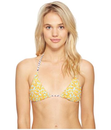 Echo Design Fleur De La Mer String Bikini Top (turquoise) Women's Swimwear