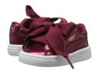 Puma Kids Basket Heart Glam (toddler) (tibetan Red/tibetan Red) Girls Shoes