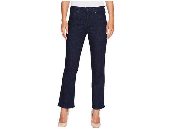 Nydj Marilyn Straight Ankle Jeans In Crosshatch Denim In Rambard (rambard) Women's Jeans