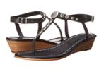 Bernardo Mojo Wedge (black Calf) Women's Sandals