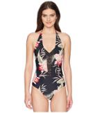 Roxy Sea Lovers One-piece Swimsuit (anthracite Castaway Floral) Women's Swimsuits One Piece