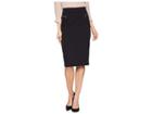 Michael Michael Kors Zip Ponte Long Pencil Skirt (black) Women's Skirt