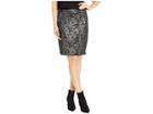 Calvin Klein Woven Skirt (black/silver) Women's Skirt