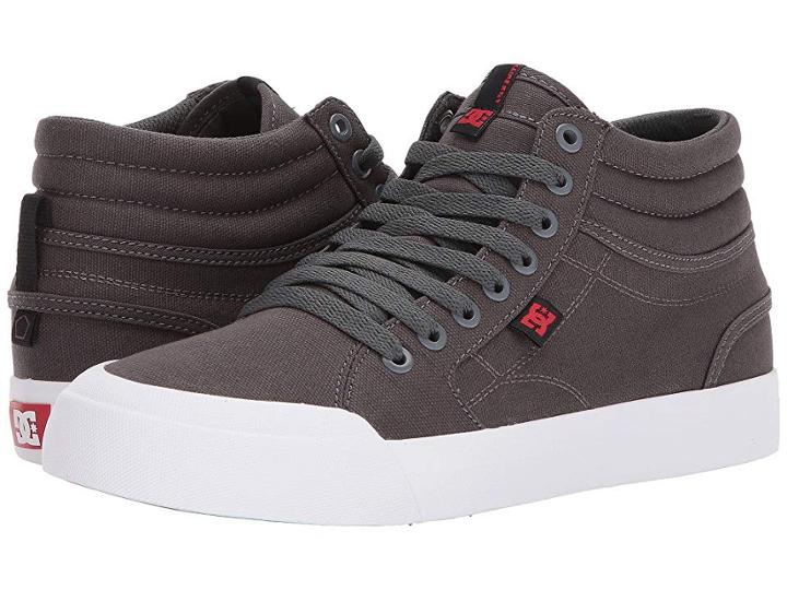 Dc Evan Smith Hi Tx (grey/black/red) Men's Skate Shoes