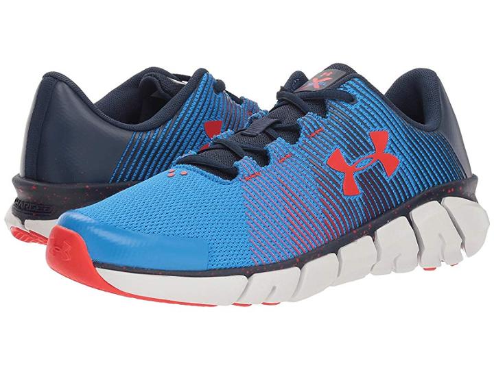 Under Armour Kids Ua X Level Scramjet (big Kid) (blue Circuit/elemental Radio Red) Boys Shoes