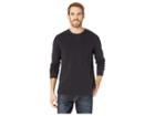 Lucky Brand Box Stitch Thermal Crew Neck Tee (jet Black) Men's Clothing