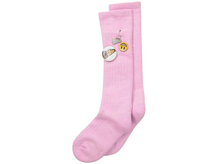 Thorlos Express Yourself Cheer Over The Calf Single Pair (pink) Crew Cut Socks Shoes