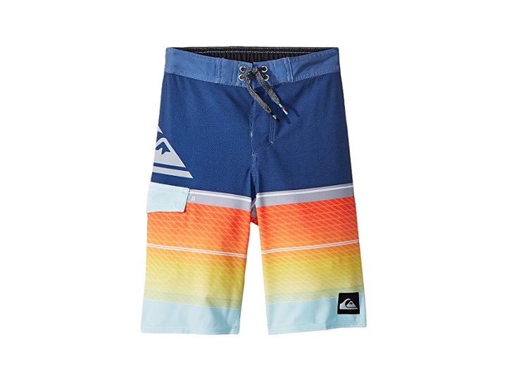 Quiksilver Kids Highline Slab Boardshorts (toddler/little Kids) (bijou Blue) Boy's Swimwear