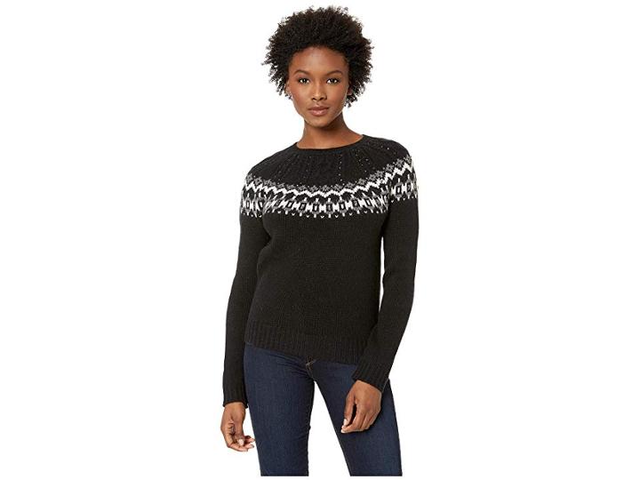 Lauren Ralph Lauren Wool-blend Sweater (polo Black Multi) Women's Sweater