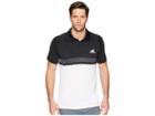 Adidas Club Colorblock Polo (black/white) Men's Short Sleeve Pullover