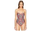 Moschino Cherry Print Swimsuit (turquoise) Women's Swimsuits One Piece