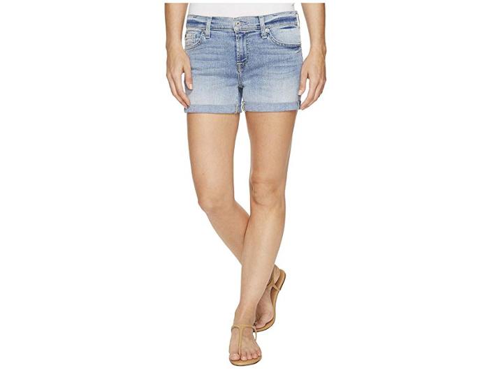 7 For All Mankind Roll Up Shorts In Crescent Valley (crescent Valley) Women's Shorts