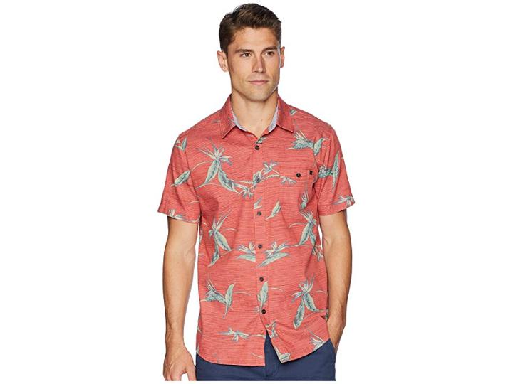 Rip Curl Jungle Short Sleeve Shirt (red) Men's Clothing
