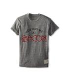 The Original Retro Brand Kids You Had Me At Bacon Short Sleeve Tee (big Kids) (streaky Grey) Boy's T Shirt
