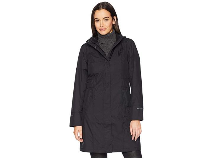 Eddie Bauer Girl On The Go(r) Trench Coat (black) Women's Coat
