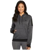 Adidas Team Issue Fleece Pullover Hoodie (black Melange/dark Grey Heather Melange/black) Women's Sweatshirt
