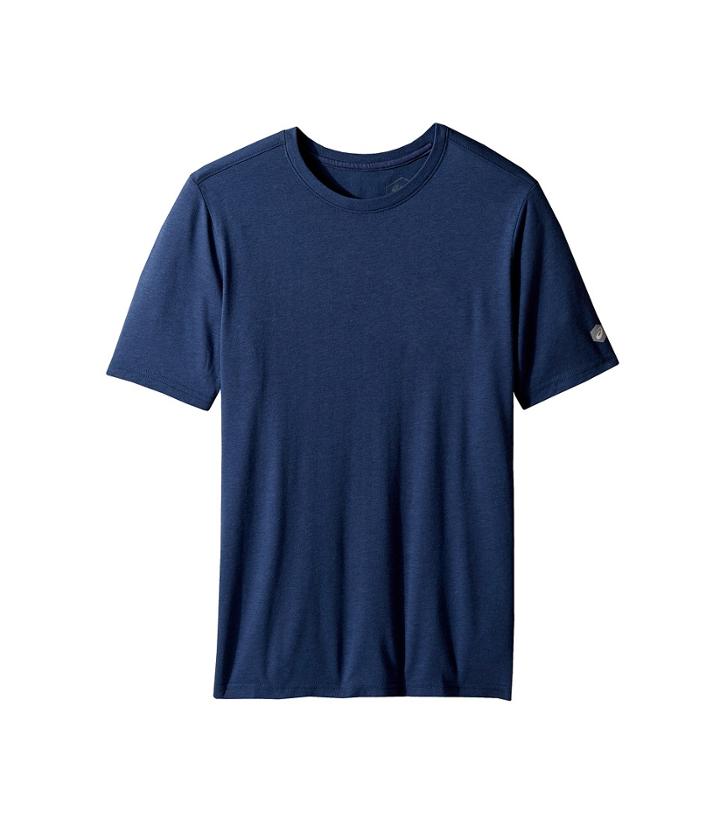 Asics Run Short Sleeve Top (dark Blue) Men's Workout