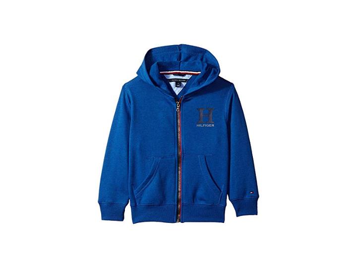 Tommy Hilfiger Kids Matt Logo Hoodie (toddler/little Kids) (monaco Blue) Boy's Sweatshirt