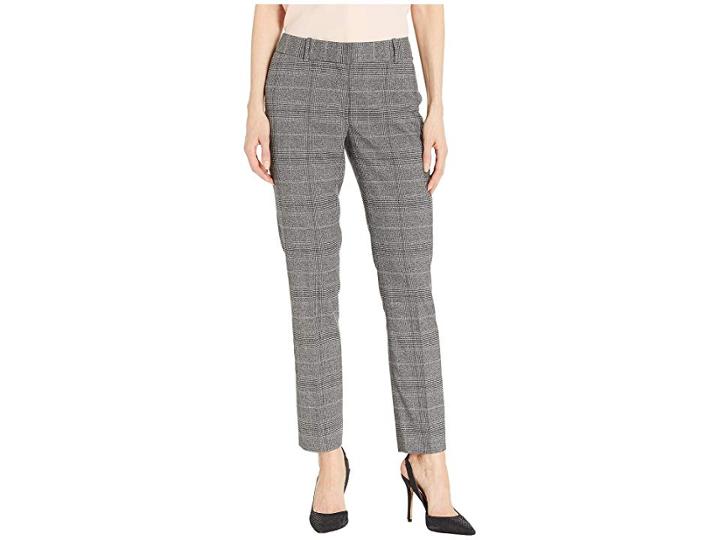 Calvin Klein Glen Plaid Pants (charcoal Multi) Women's Casual Pants