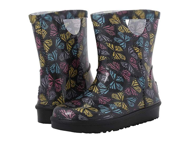 Ugg Kids Rahjee Butterflies (toddler/little Kid) (black Multi) Girls Shoes