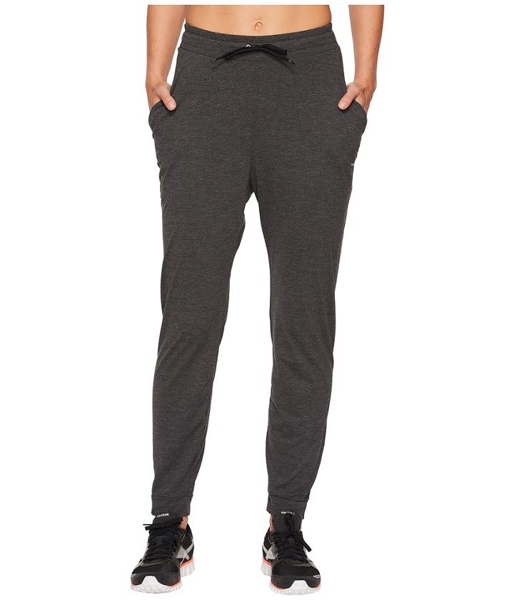 Reebok Jersey Joggers (dark Grey Heather) Women's Casual Pants