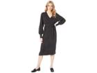Lucky Brand V-neck Sweater Dress (charcoal) Women's Dress