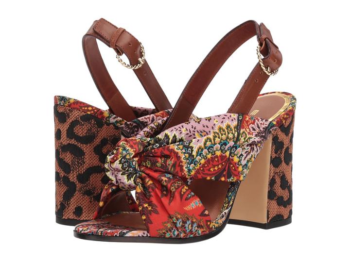 Etro Block Heel Sandal (red) Women's Sandals