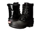 Hunter Original Patent Leather Lace-up Shearling Lined Boot (black) Women's Rain Boots