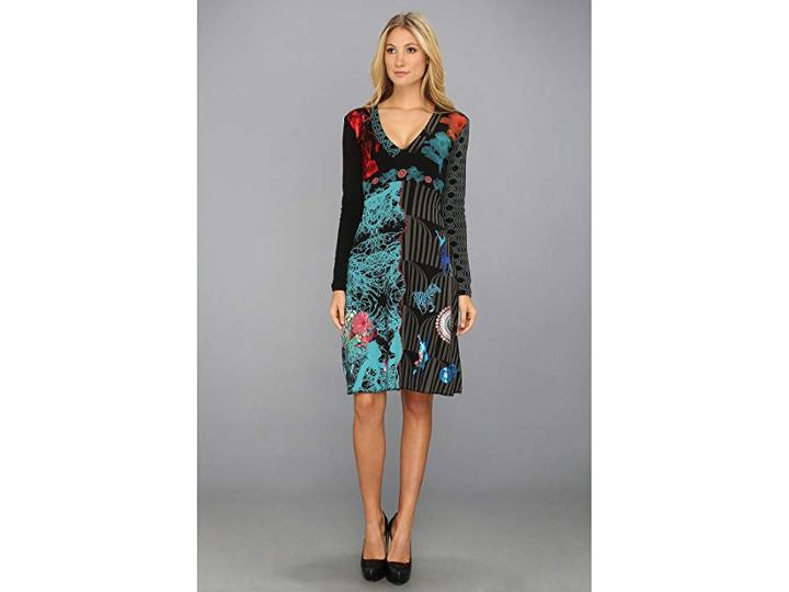 Desigual Poxia Dress (negro) Women's Dress