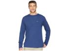 Vineyard Vines Long Sleeve Overdyed Heather Tee (deep Bay) Men's T Shirt