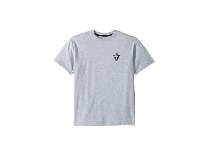 Volcom Kids Cut Out Short Sleeve Tee (big Kids) (heather Grey) Boy's T Shirt